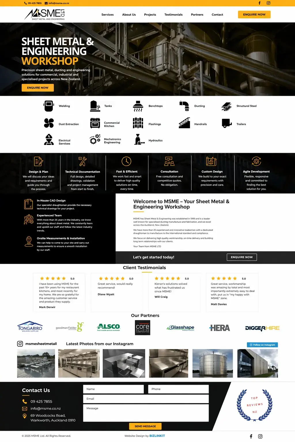 Before website preview for MSME